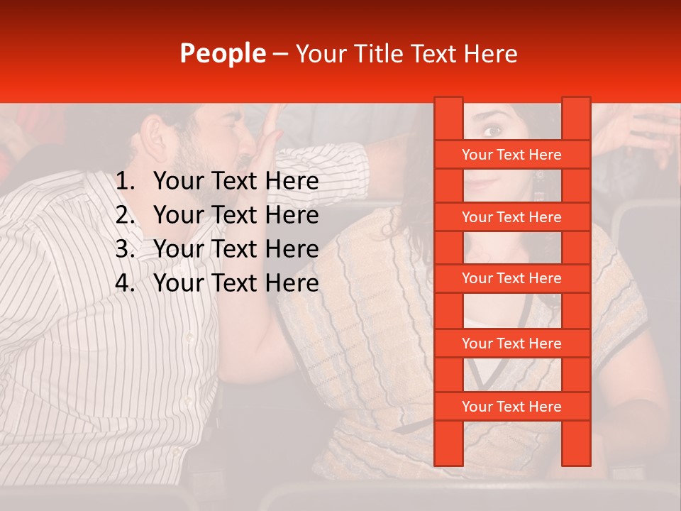 A Man And Woman Sitting Next To Each Other PowerPoint Template