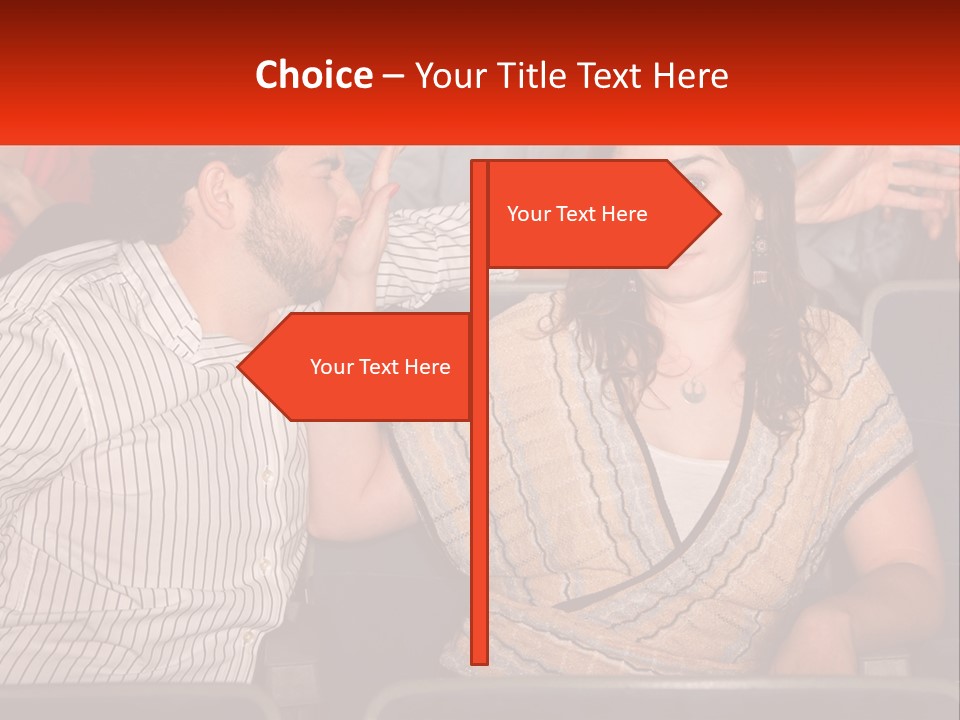 A Man And Woman Sitting Next To Each Other PowerPoint Template