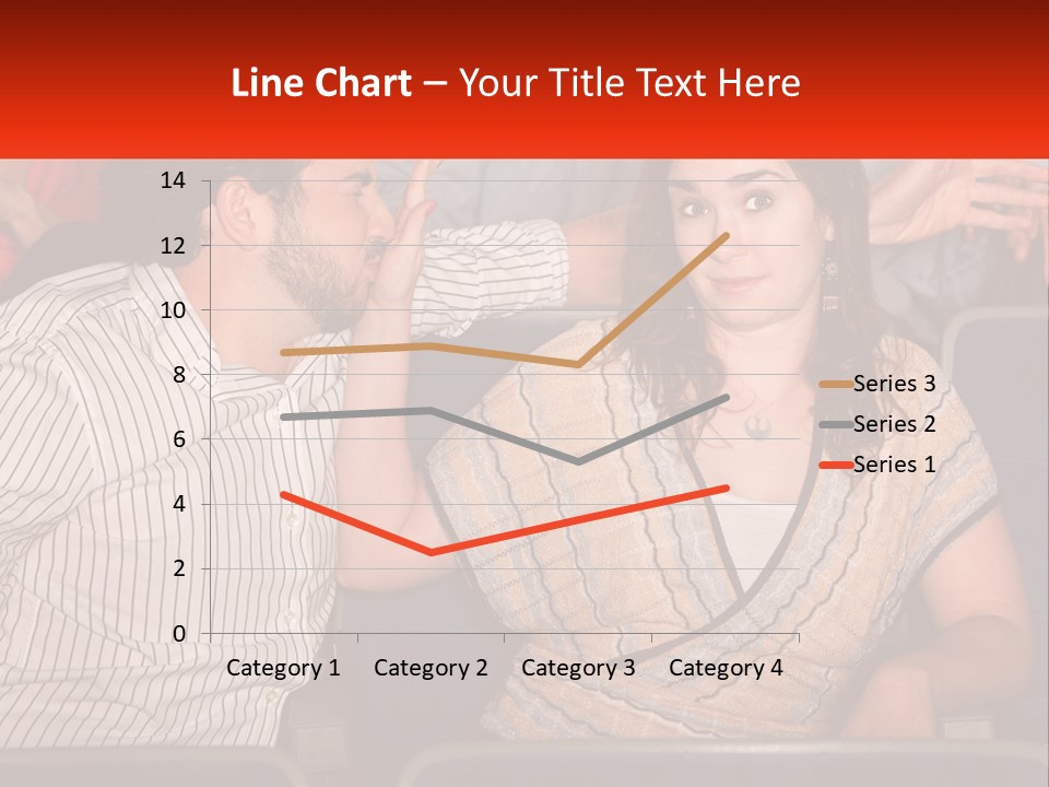 A Man And Woman Sitting Next To Each Other PowerPoint Template