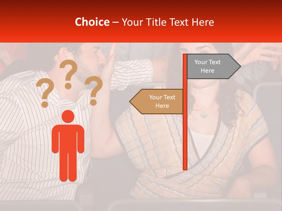 A Man And Woman Sitting Next To Each Other PowerPoint Template