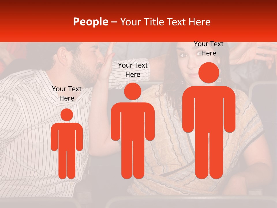 A Man And Woman Sitting Next To Each Other PowerPoint Template