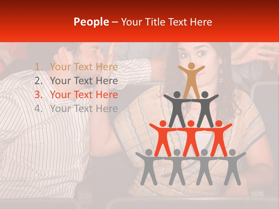 A Man And Woman Sitting Next To Each Other PowerPoint Template