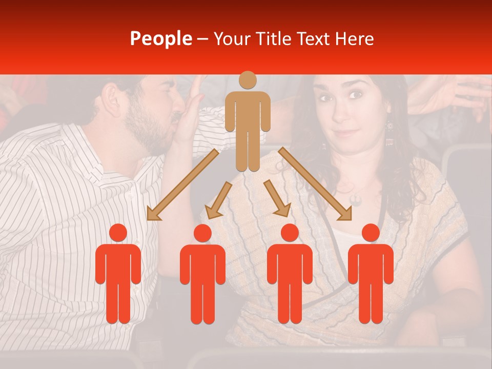 A Man And Woman Sitting Next To Each Other PowerPoint Template