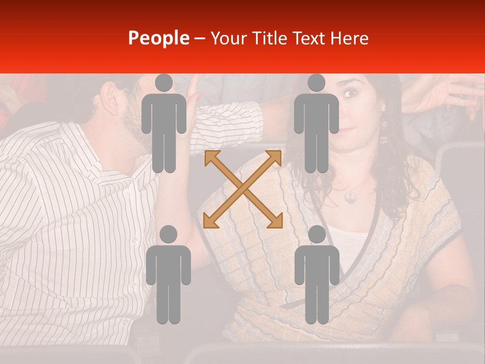 A Man And Woman Sitting Next To Each Other PowerPoint Template