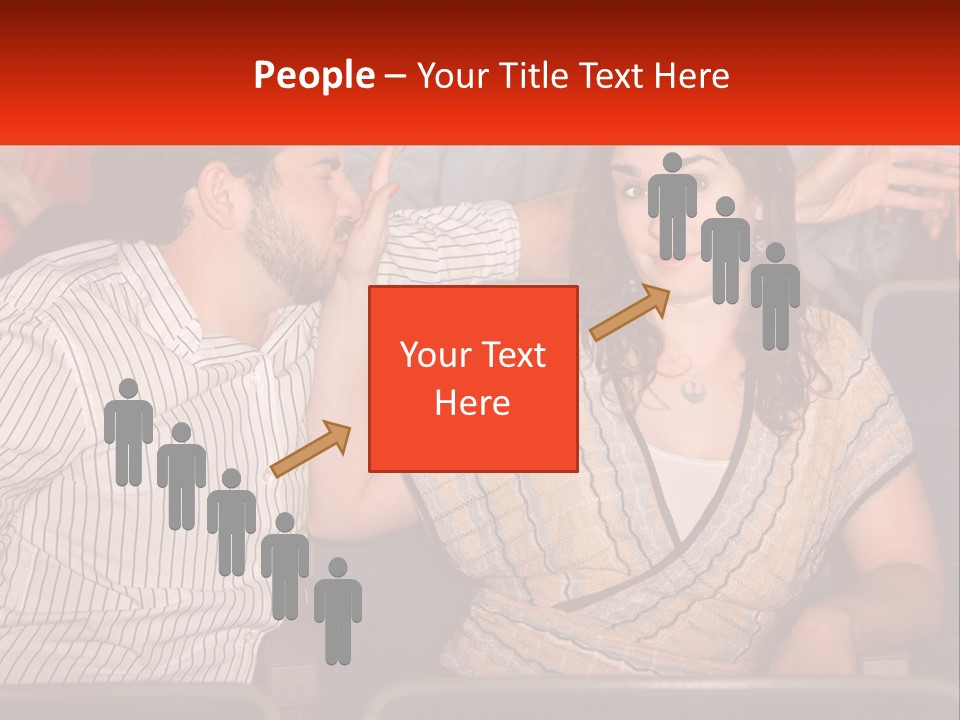 A Man And Woman Sitting Next To Each Other PowerPoint Template