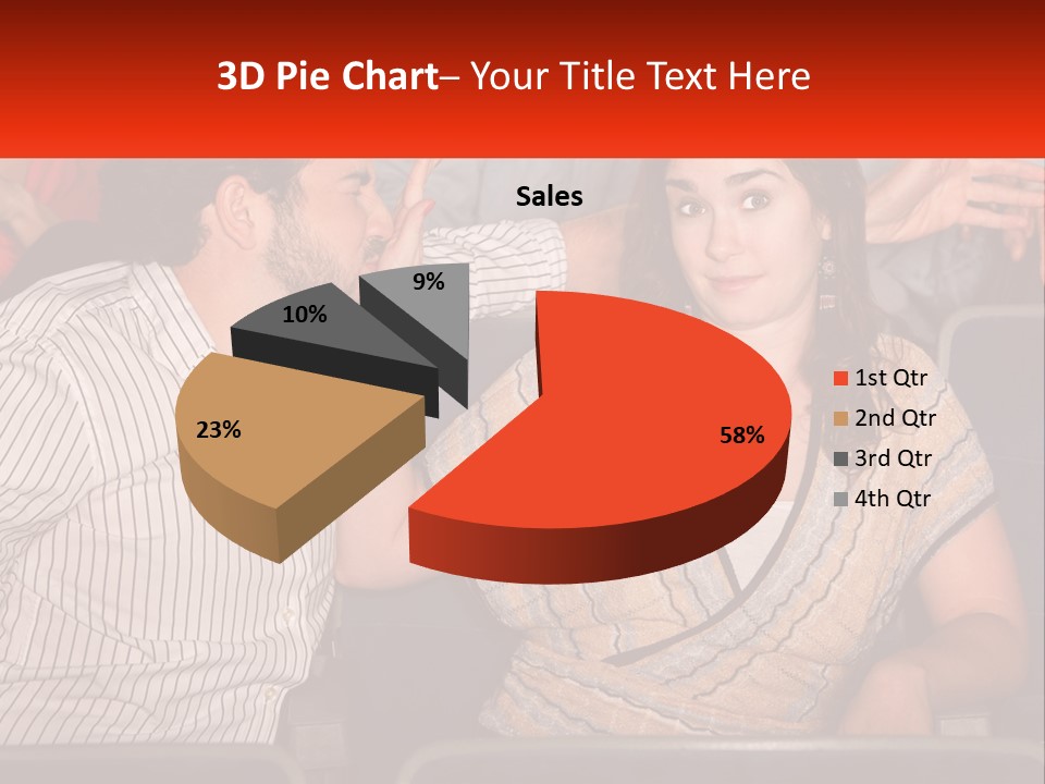 A Man And Woman Sitting Next To Each Other PowerPoint Template
