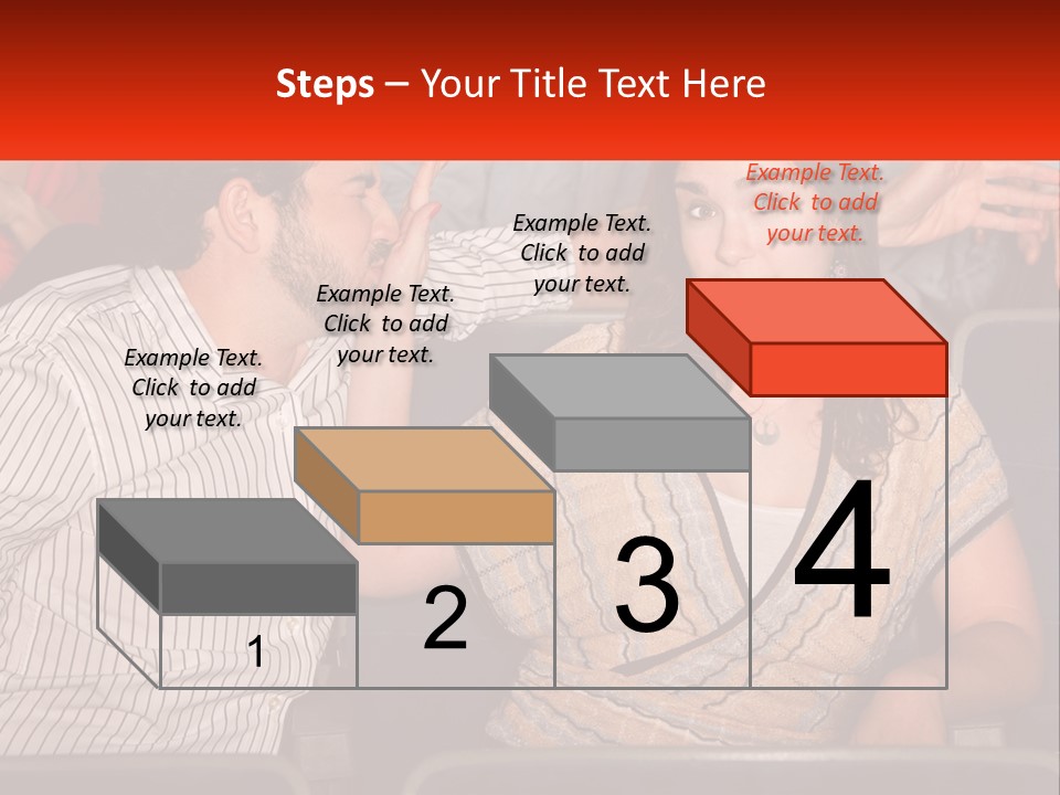 A Man And Woman Sitting Next To Each Other PowerPoint Template