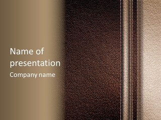 A Brown Leather Texture Powerpoint Presentation PowerPoint Template