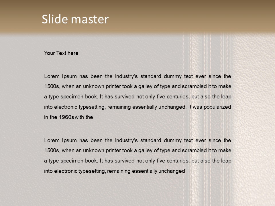 A Brown Leather Texture Powerpoint Presentation PowerPoint Template