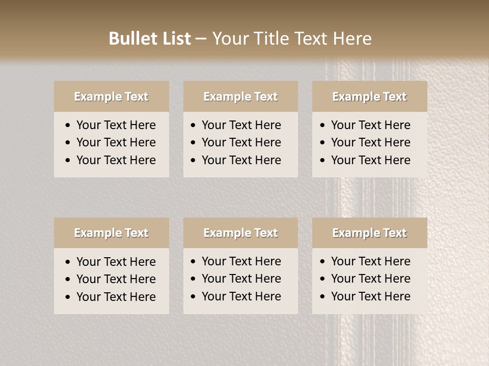 A Brown Leather Texture Powerpoint Presentation PowerPoint Template