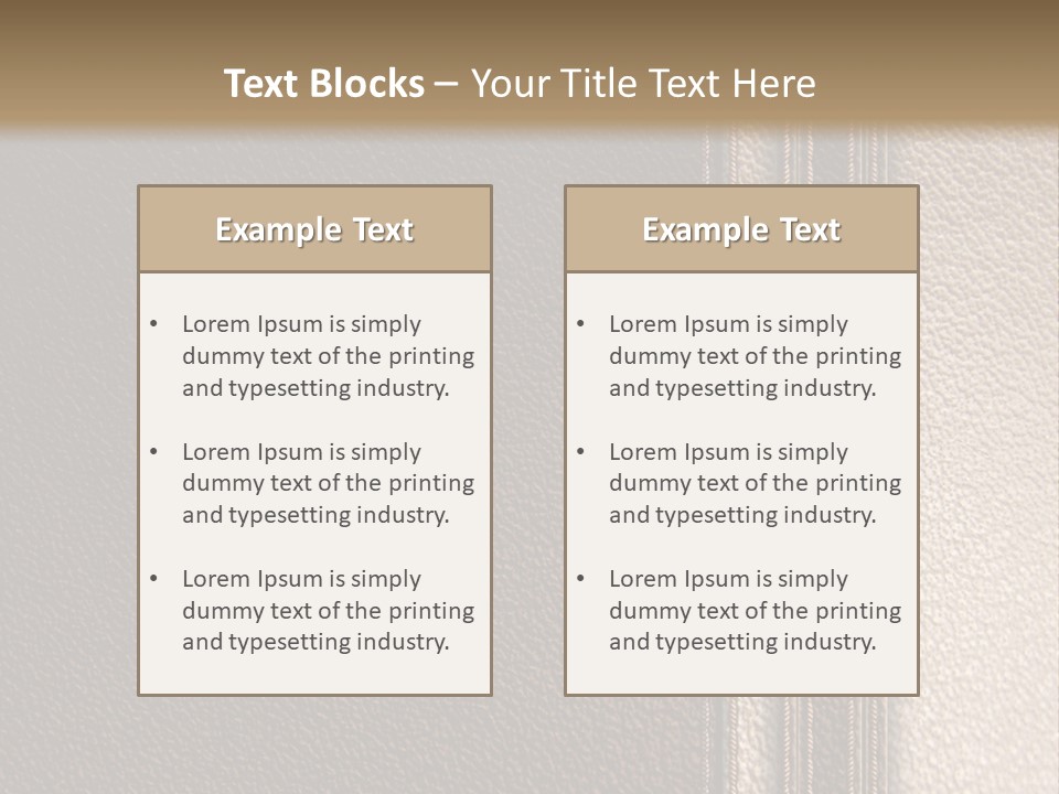 A Brown Leather Texture Powerpoint Presentation PowerPoint Template