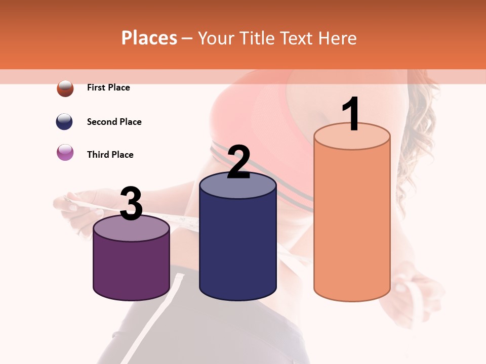 A Woman Measuring Her Waist With A Tape PowerPoint Template