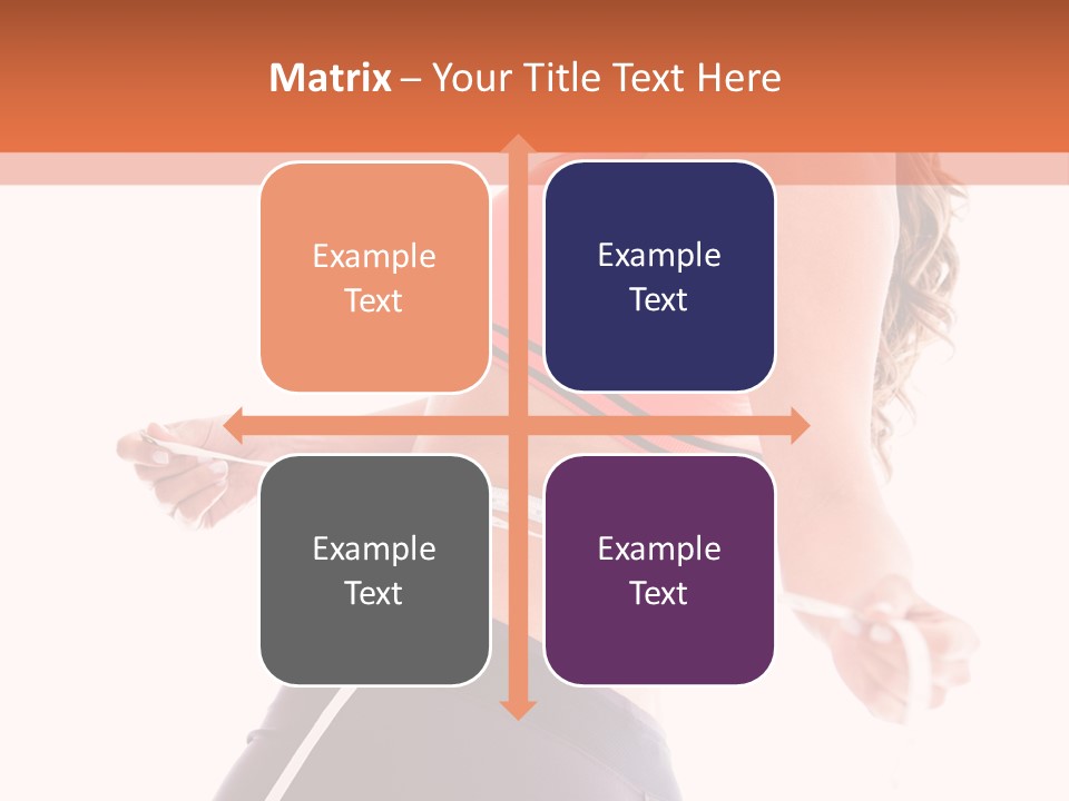 A Woman Measuring Her Waist With A Tape PowerPoint Template