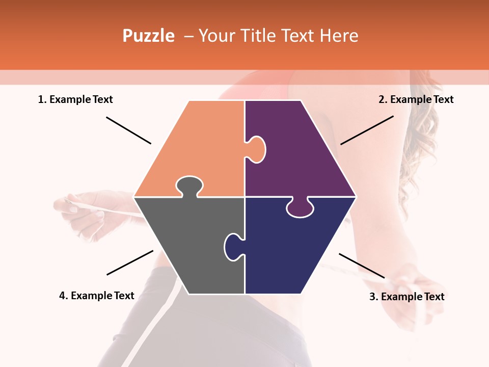 A Woman Measuring Her Waist With A Tape PowerPoint Template