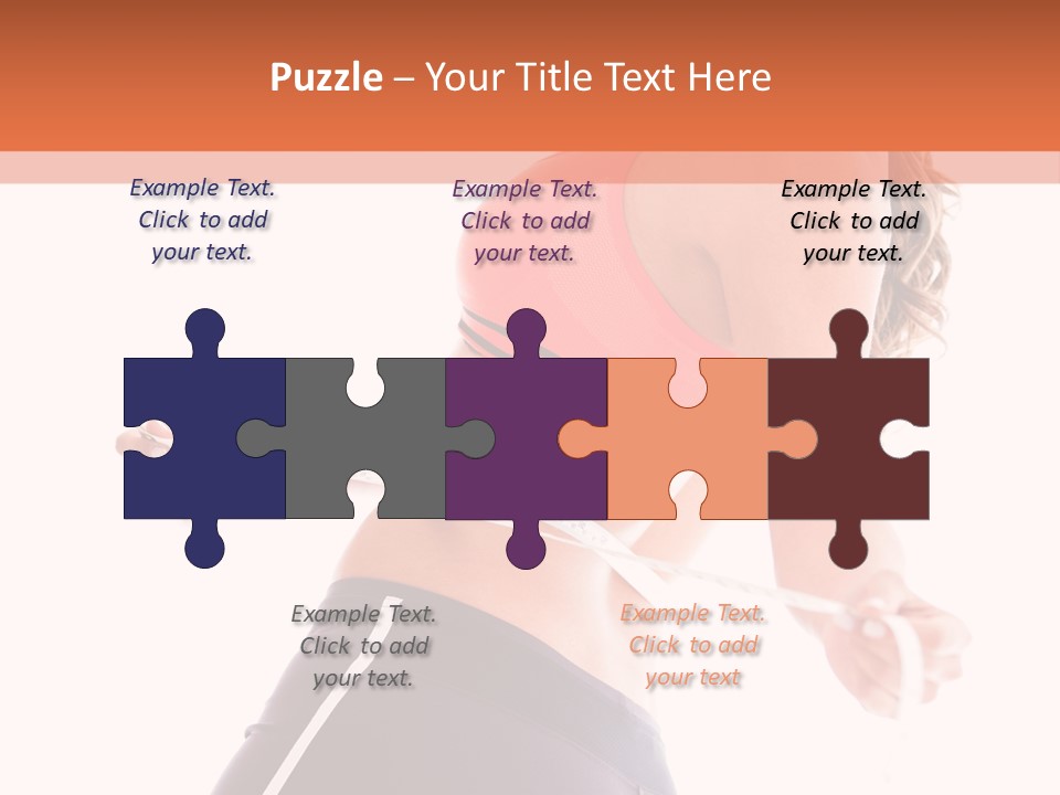 A Woman Measuring Her Waist With A Tape PowerPoint Template