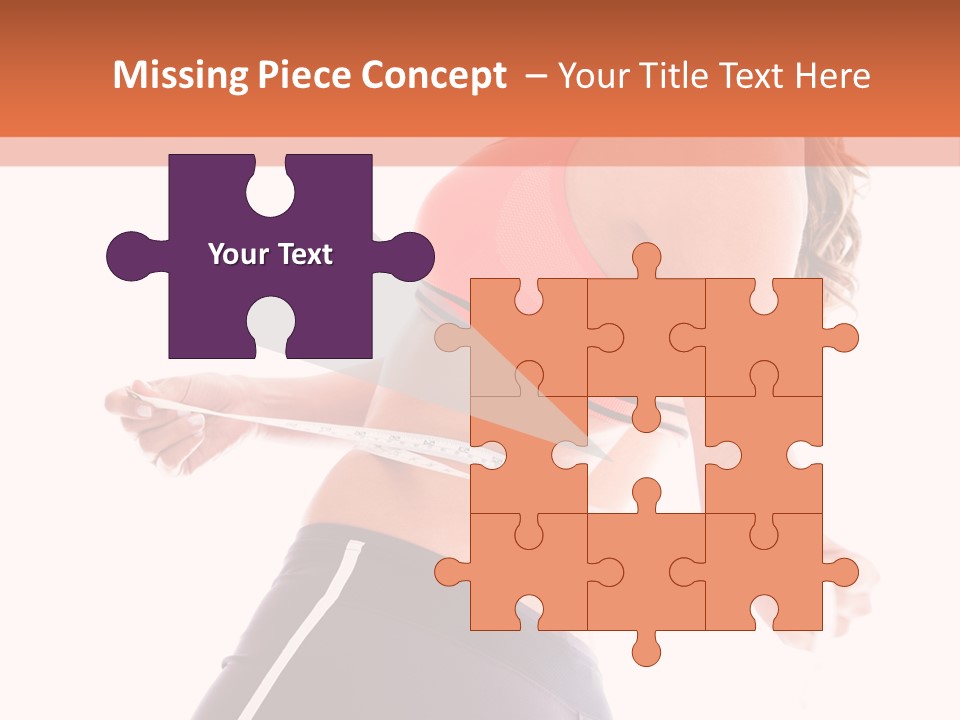 A Woman Measuring Her Waist With A Tape PowerPoint Template