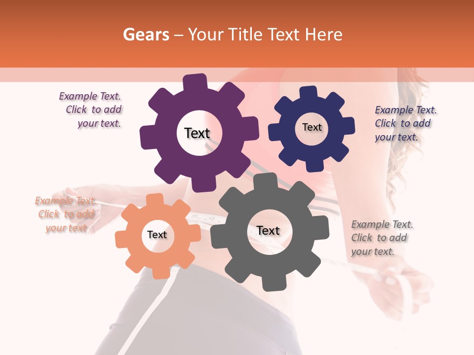 A Woman Measuring Her Waist With A Tape PowerPoint Template