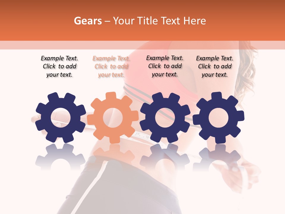 A Woman Measuring Her Waist With A Tape PowerPoint Template