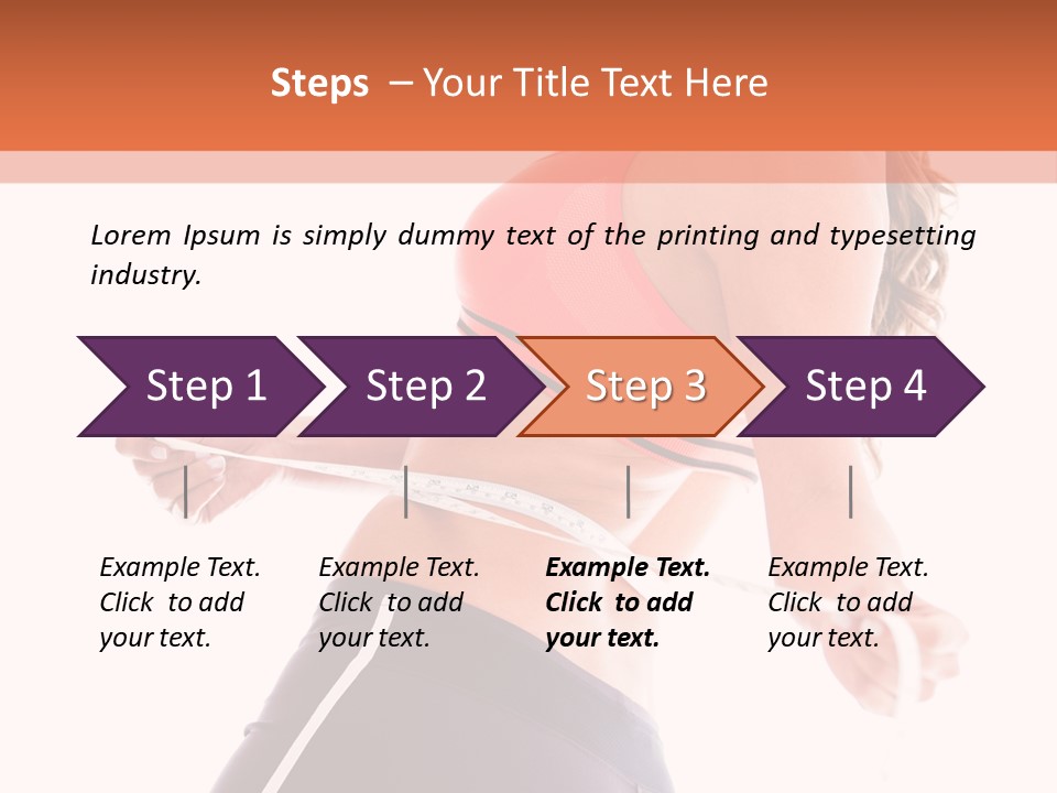 A Woman Measuring Her Waist With A Tape PowerPoint Template