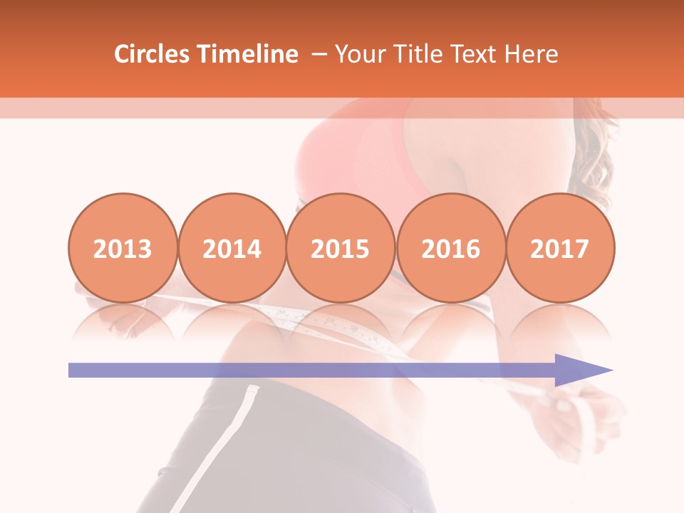 A Woman Measuring Her Waist With A Tape PowerPoint Template