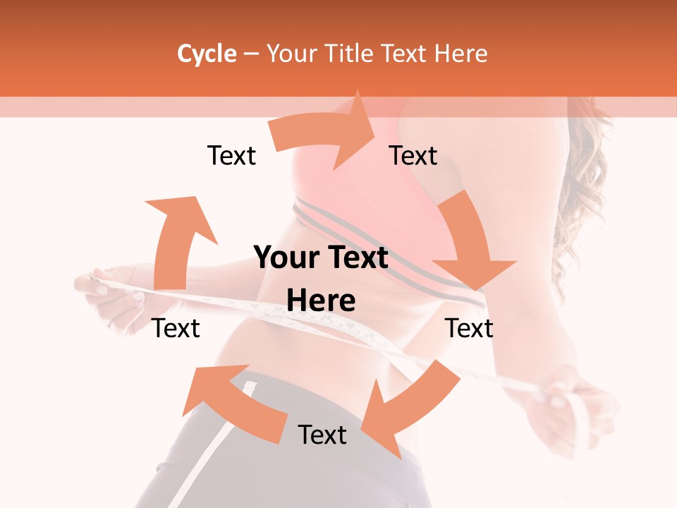 A Woman Measuring Her Waist With A Tape PowerPoint Template