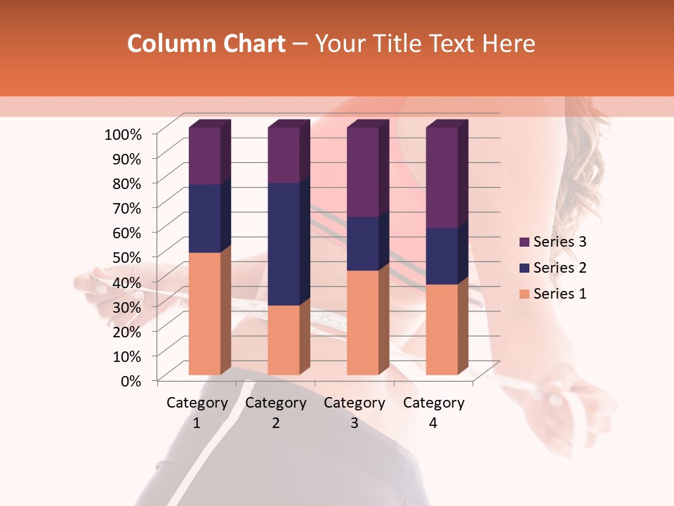 A Woman Measuring Her Waist With A Tape PowerPoint Template