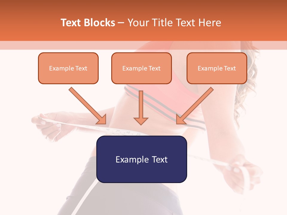 A Woman Measuring Her Waist With A Tape PowerPoint Template