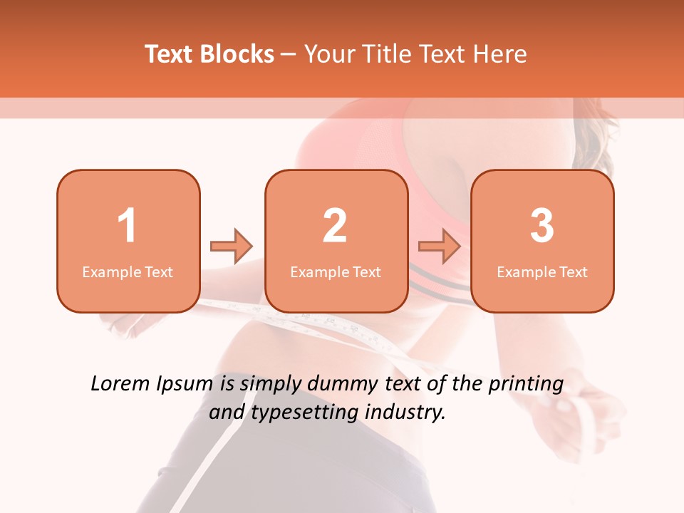 A Woman Measuring Her Waist With A Tape PowerPoint Template