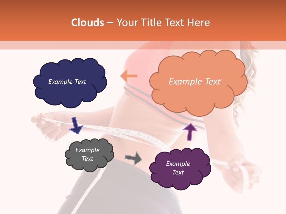 A Woman Measuring Her Waist With A Tape PowerPoint Template