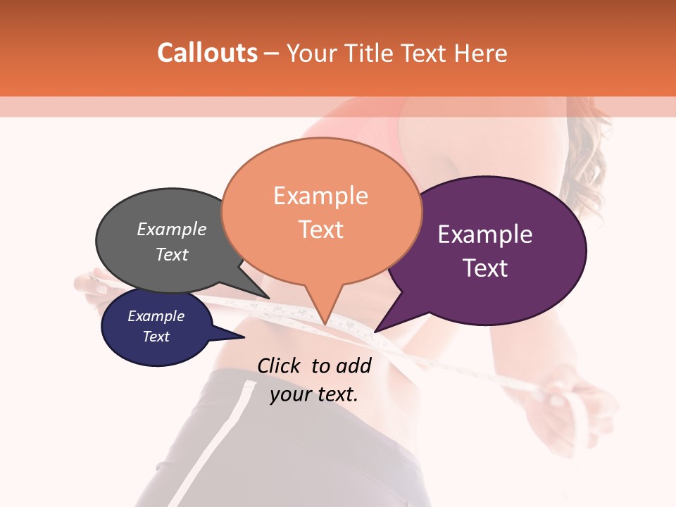 A Woman Measuring Her Waist With A Tape PowerPoint Template