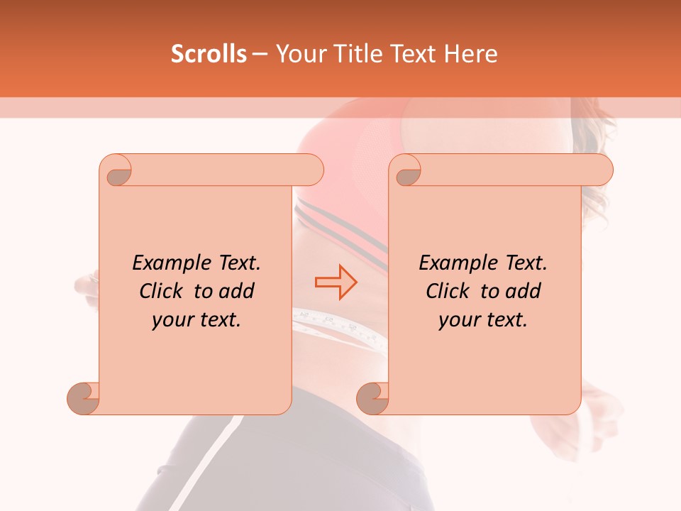 A Woman Measuring Her Waist With A Tape PowerPoint Template