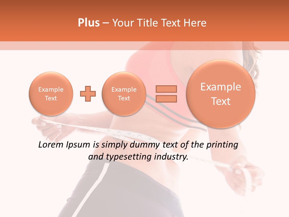A Woman Measuring Her Waist With A Tape PowerPoint Template