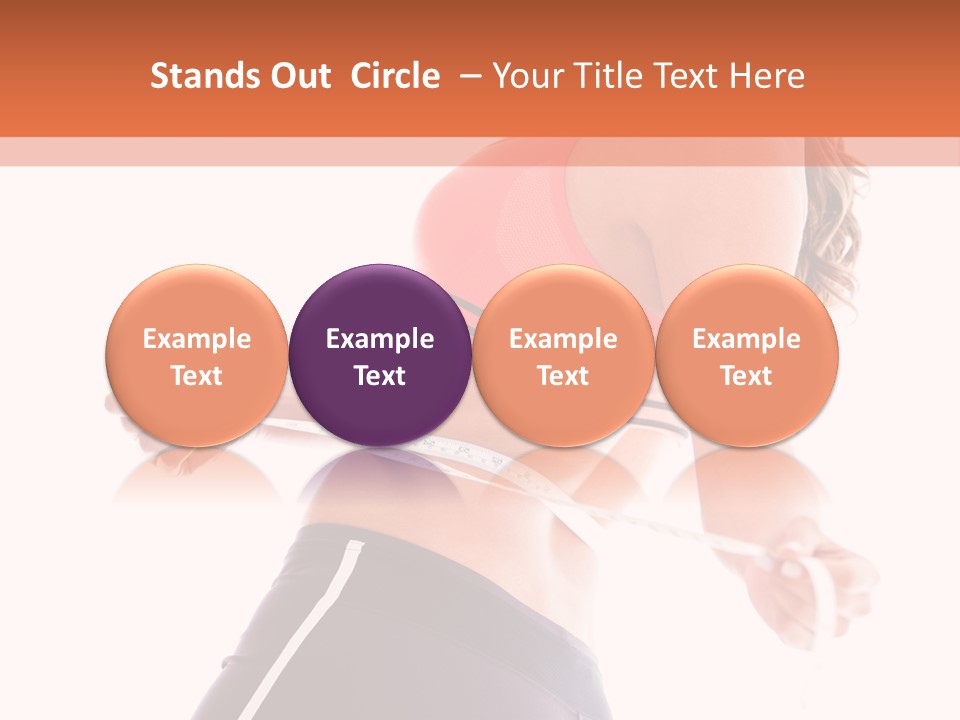 A Woman Measuring Her Waist With A Tape PowerPoint Template