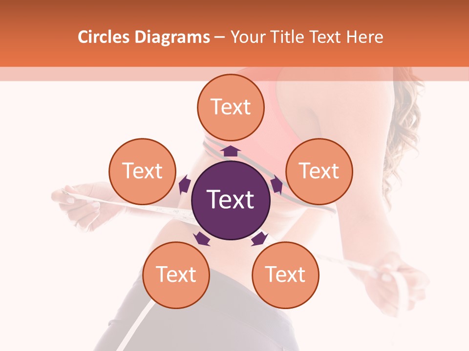 A Woman Measuring Her Waist With A Tape PowerPoint Template