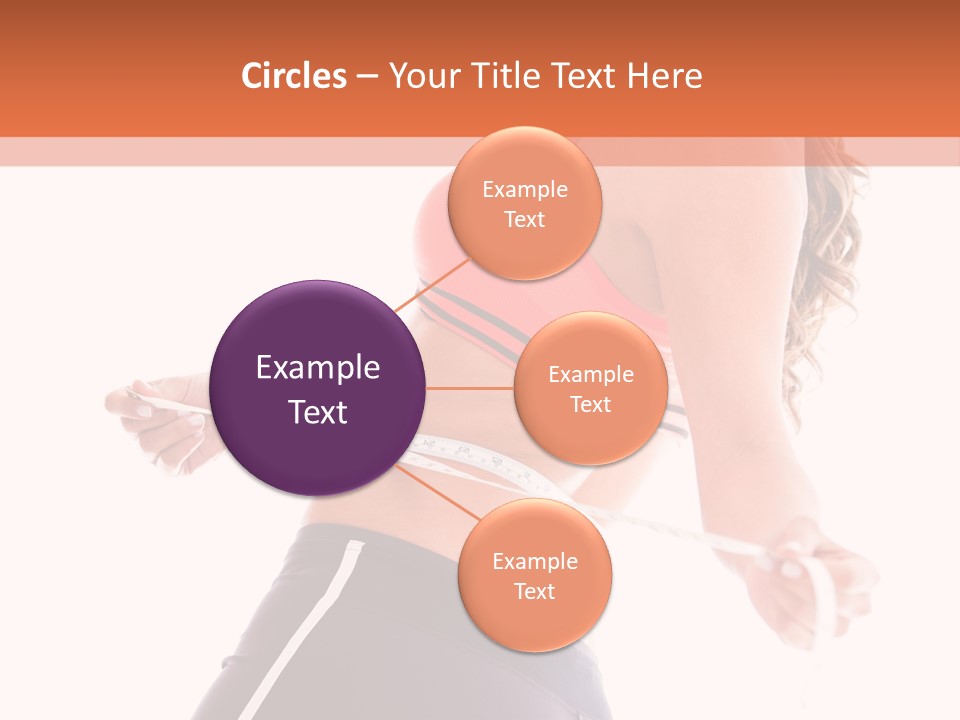 A Woman Measuring Her Waist With A Tape PowerPoint Template