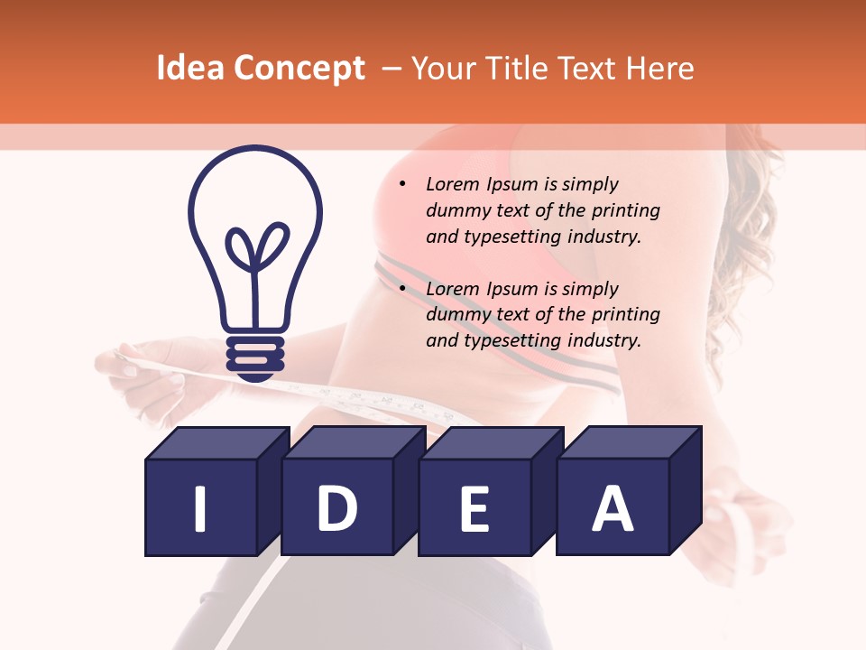 A Woman Measuring Her Waist With A Tape PowerPoint Template