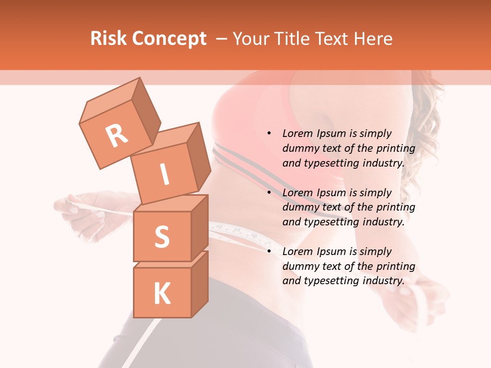 A Woman Measuring Her Waist With A Tape PowerPoint Template