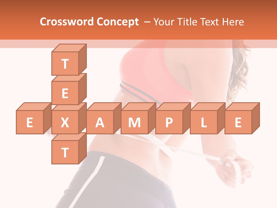 A Woman Measuring Her Waist With A Tape PowerPoint Template