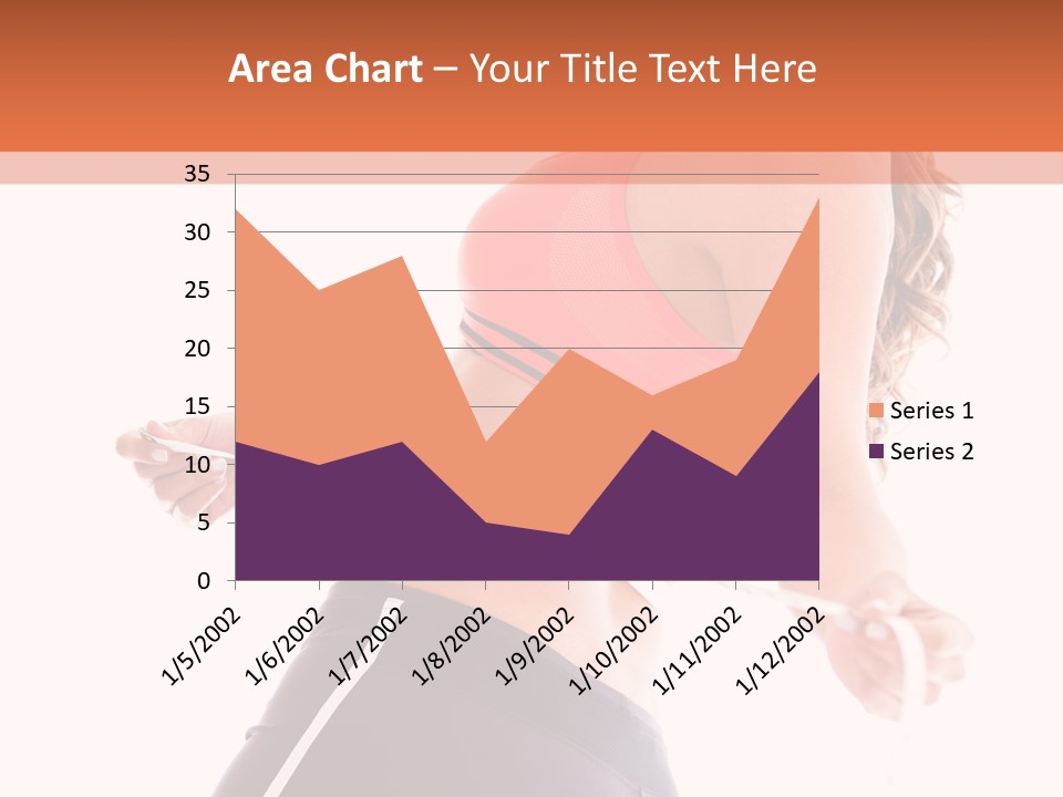 A Woman Measuring Her Waist With A Tape PowerPoint Template