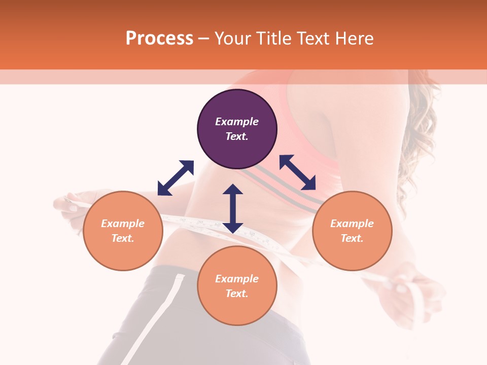 A Woman Measuring Her Waist With A Tape PowerPoint Template