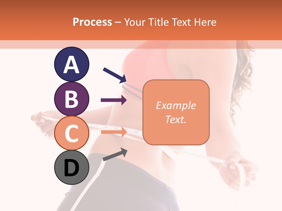 A Woman Measuring Her Waist With A Tape PowerPoint Template
