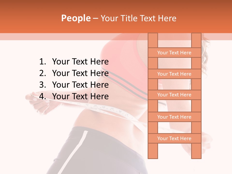 A Woman Measuring Her Waist With A Tape PowerPoint Template