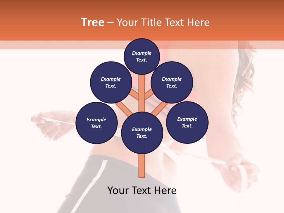 A Woman Measuring Her Waist With A Tape PowerPoint Template