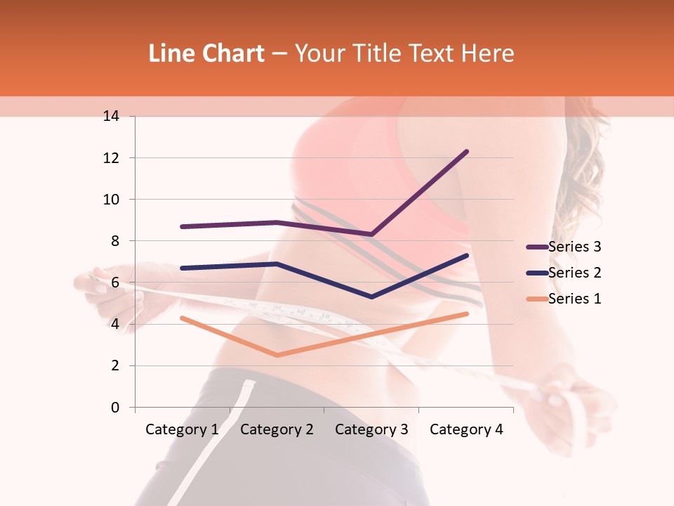 A Woman Measuring Her Waist With A Tape PowerPoint Template