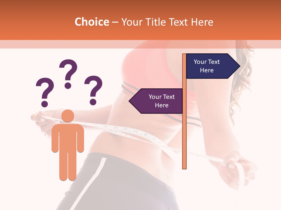 A Woman Measuring Her Waist With A Tape PowerPoint Template