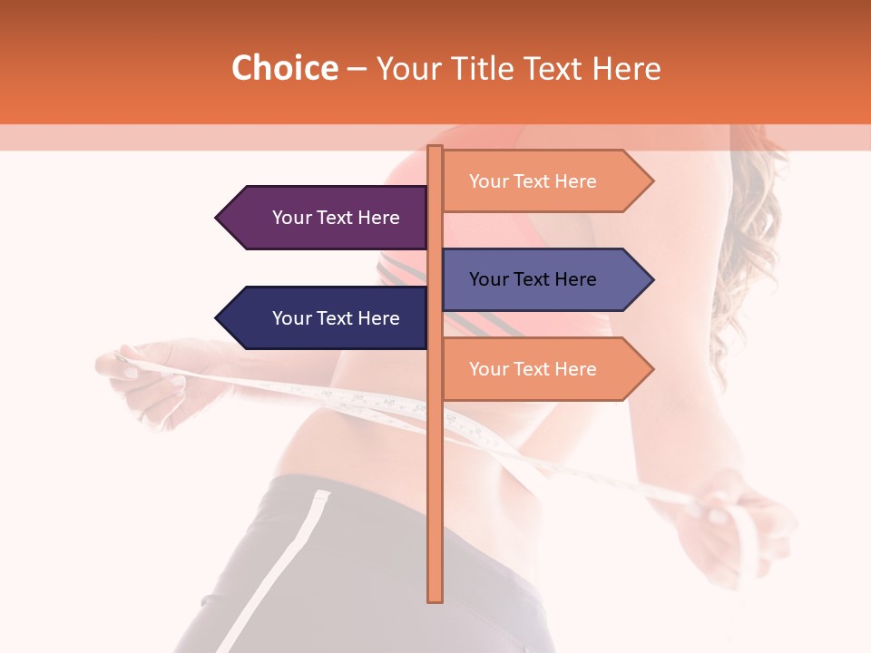 A Woman Measuring Her Waist With A Tape PowerPoint Template