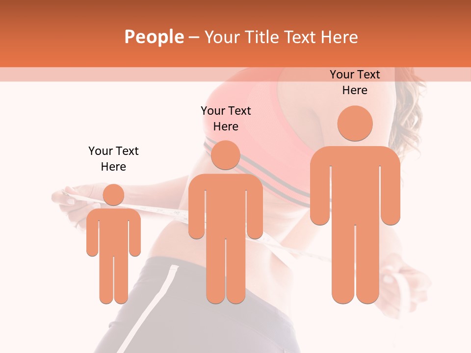 A Woman Measuring Her Waist With A Tape PowerPoint Template