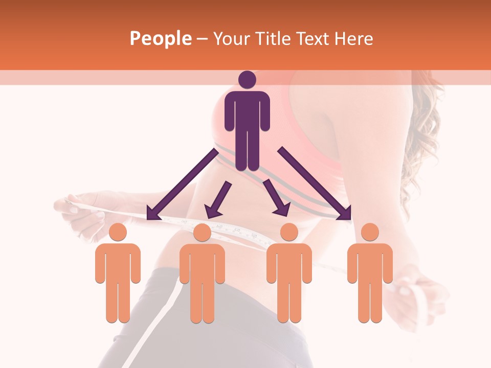 A Woman Measuring Her Waist With A Tape PowerPoint Template