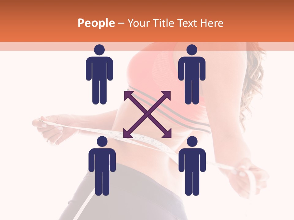 A Woman Measuring Her Waist With A Tape PowerPoint Template