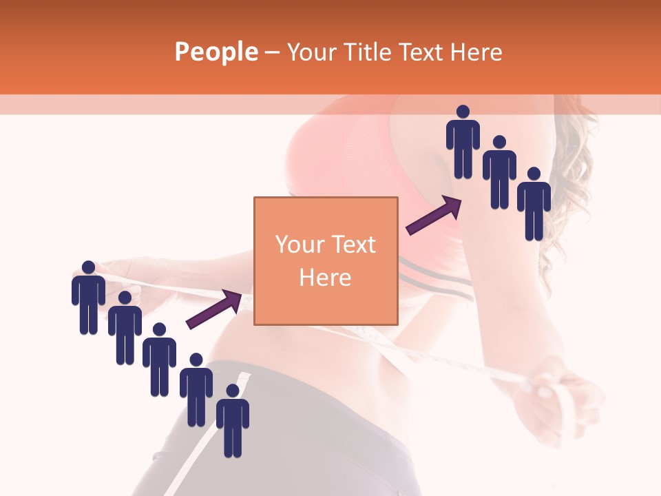 A Woman Measuring Her Waist With A Tape PowerPoint Template